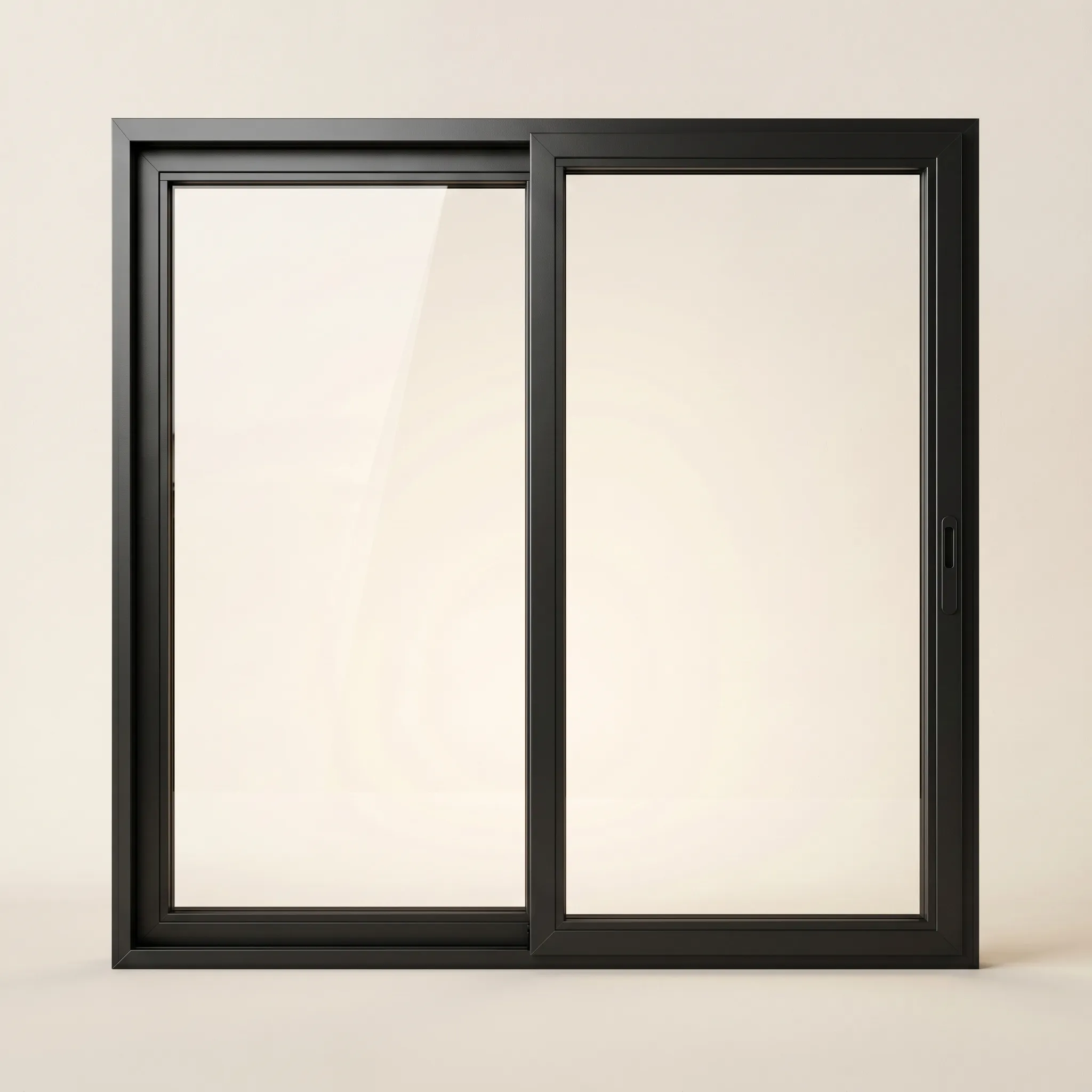 Gliding Patio door in matte black aluminum