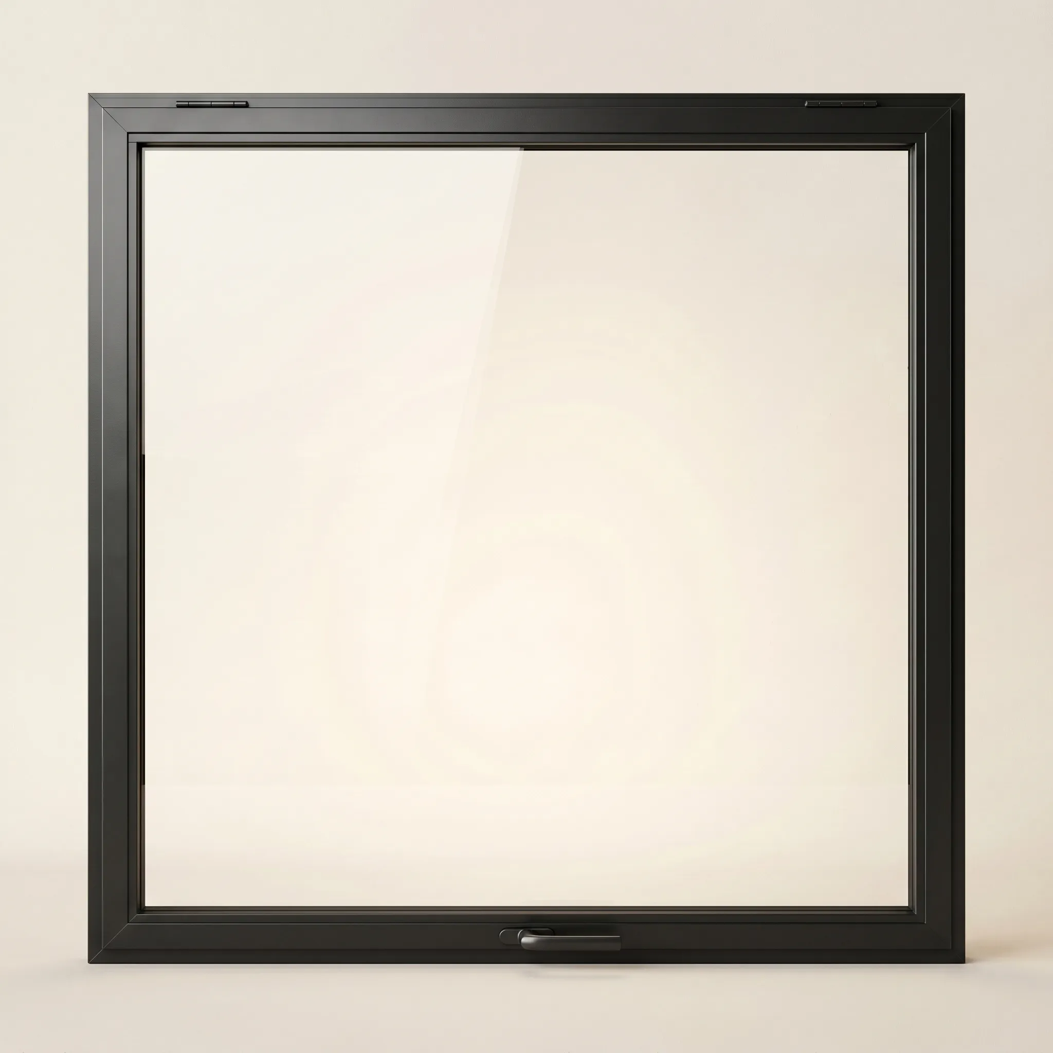 Awning window in matte black aluminum