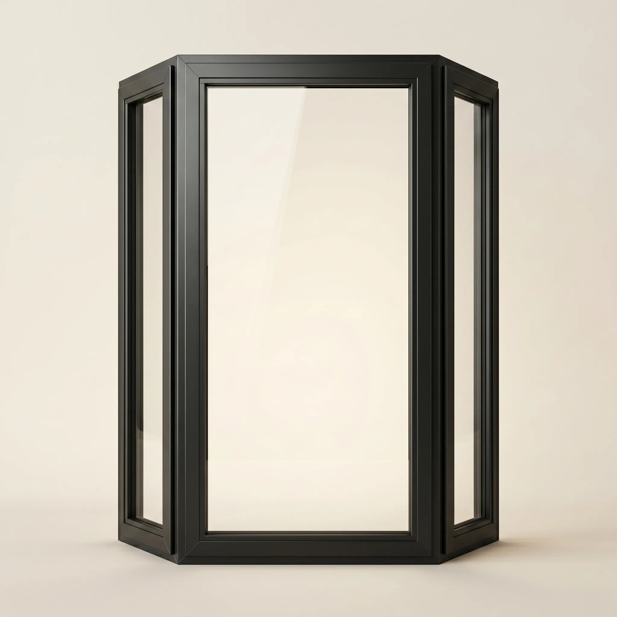 Bay & Bow window in matte black aluminum